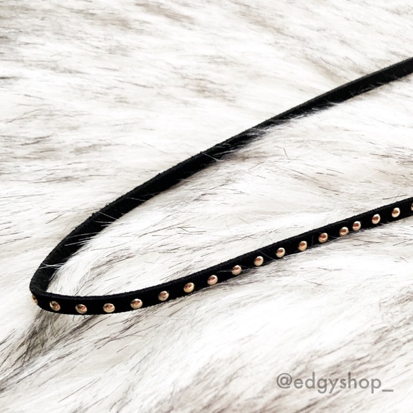 Faux Suede Rivet Choker - Picture 3 of 4